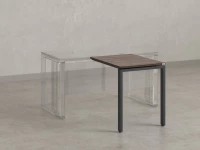 Брифинг прямой, с парящей столешнецей, на П-образном каркасе 900x700x750 RM070-9x7 Дуб Апрельский шоколад/Серый