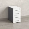 Тумба приставная, 4 ящика 400x700x750 RM121-40x70 Белый/Серый