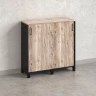 Низкий шкаф-купе, 3 полки 1200x420x1200 RM128-120x42 Дуб Маувелла/Черный