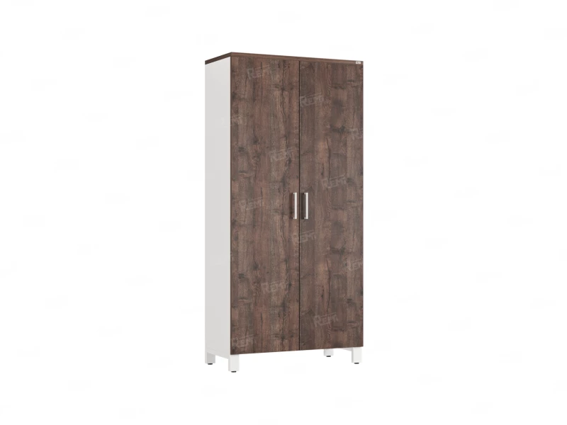 Шкаф распашной, 5 уровней 900x420x1900 RM152-90x41 Дуб Апрельский шоколад/Белый
