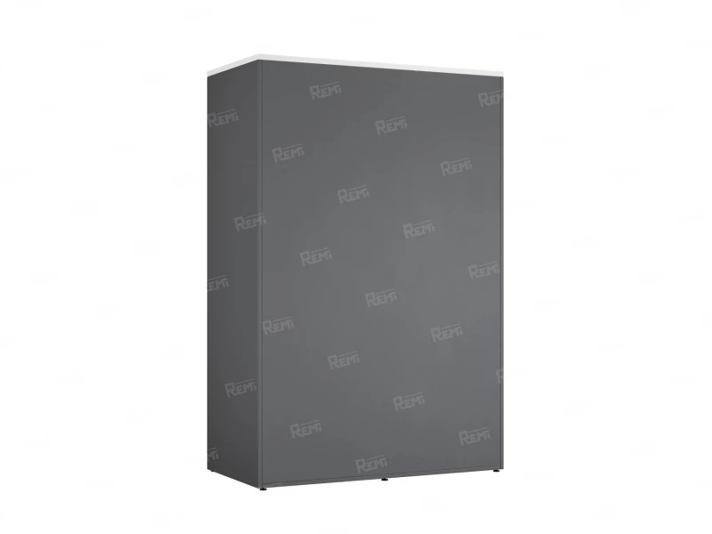 Шкаф-купе, регулируемые опоры, штанга, 1 полка 1200x600x1800 RM164-90x60 Белый/Серый