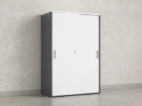 Шкаф-купе, регулируемые опоры, штанга, 1 полка 1200x600x1800 RM164-90x60 Белый/Серый