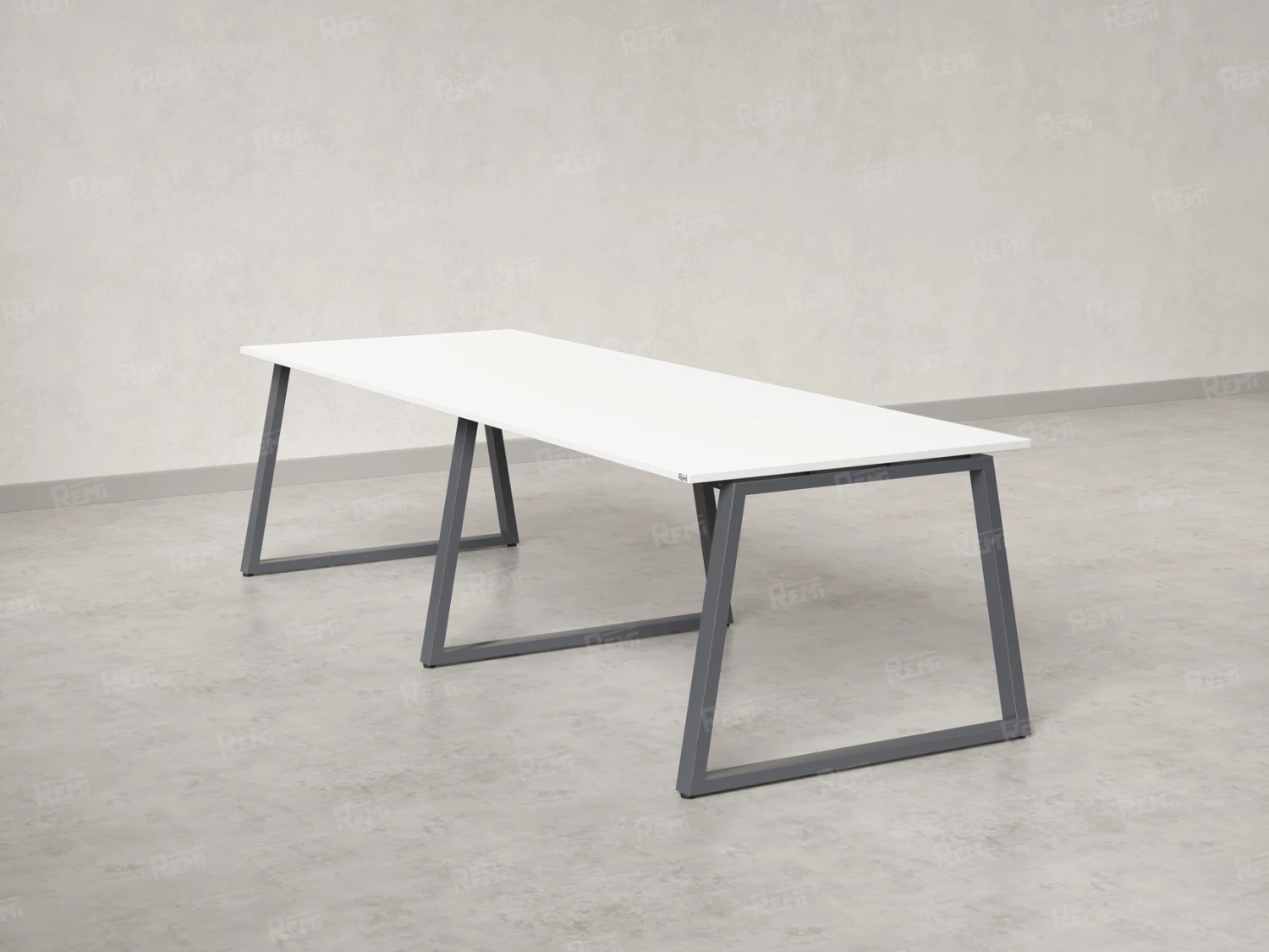 Cтол для переговоров, на A-обазном каркасе 2500x1400x750 RM083-250x140 Белый/Серый