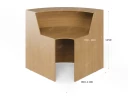 Блок ресепшн RLG069 с полкой 80x80x125 Бук, Серия ЛАЙТ | LIGHT