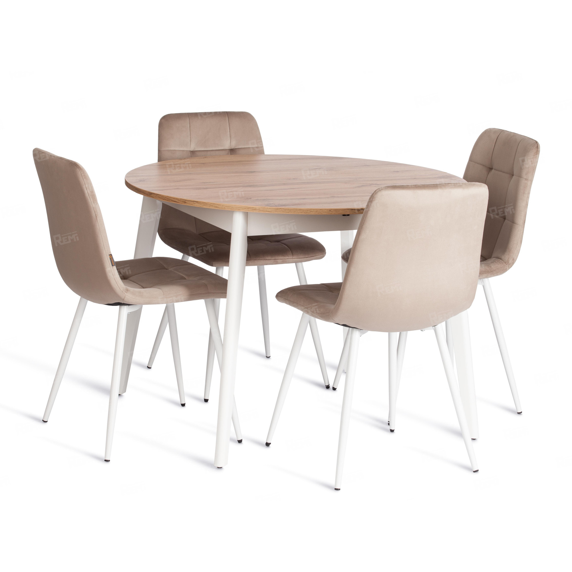 Стул CHILLY (mod. JSC-220) Бежевый/Белый, Велюр (арт. 24968)