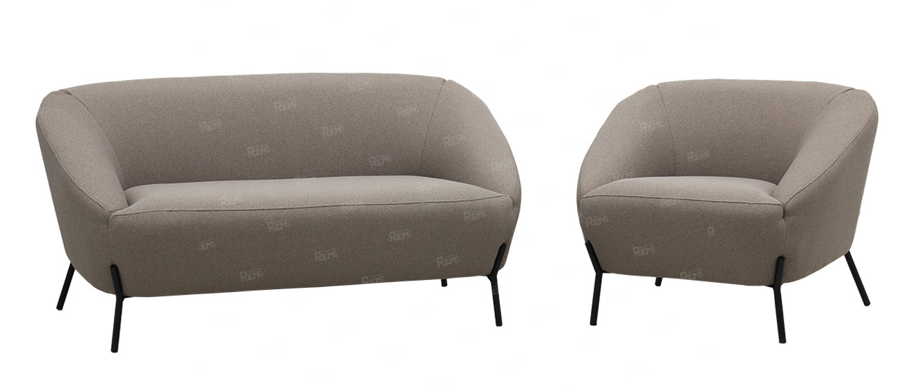 Диван Брокко на 2 места цвет Серый