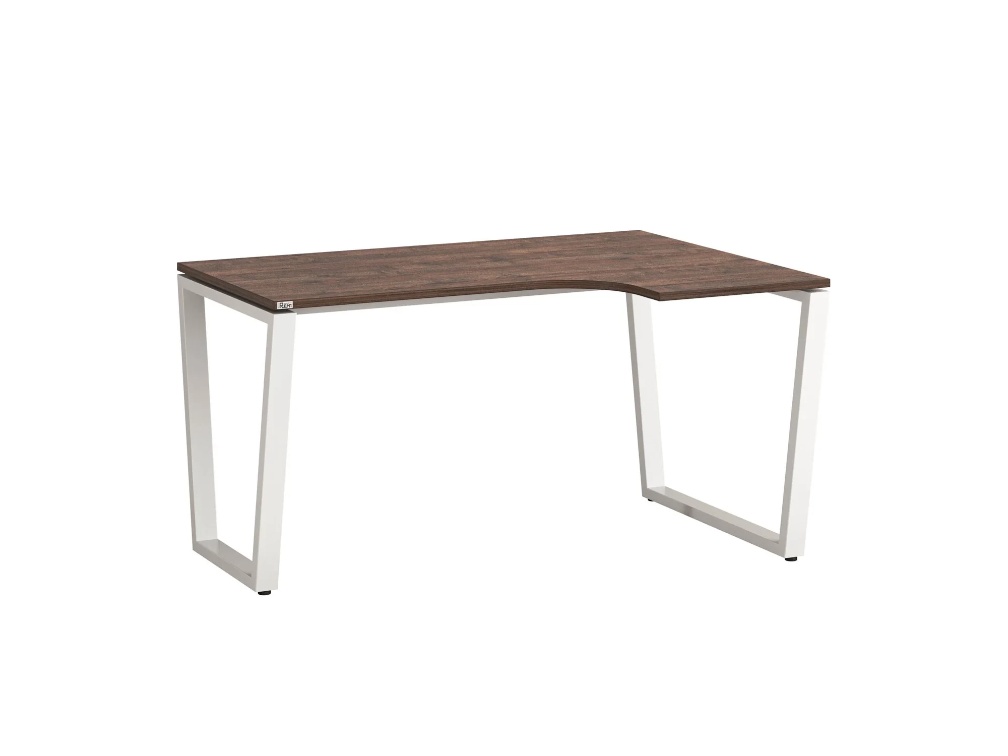 Стол угловой, U-опора, правый 1400x700/900x750, RM050-14x7-9 Дуб Апрельский шоколад/Белый