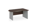 BRL RB004-140х80R Стол асимметричный правый 1400х800х740 Венге/Серый вулкан-кий