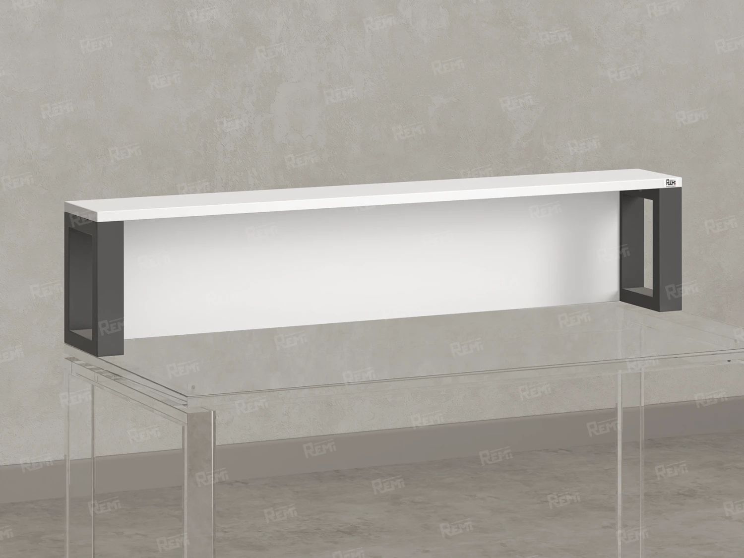 Надстройка для стола 1400x200x300 RM208-140x40 Белый/Серый