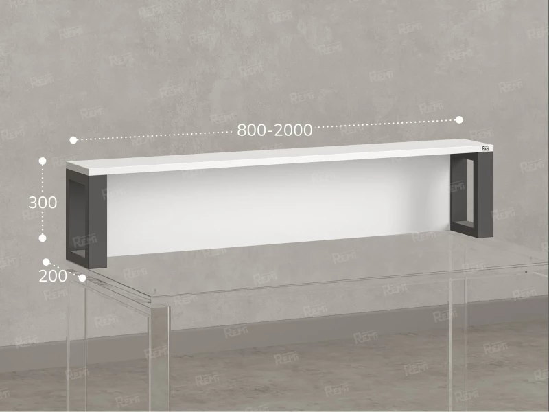 Надстройка для стола 1400x200x300 RM208-140x40 Белый/Серый