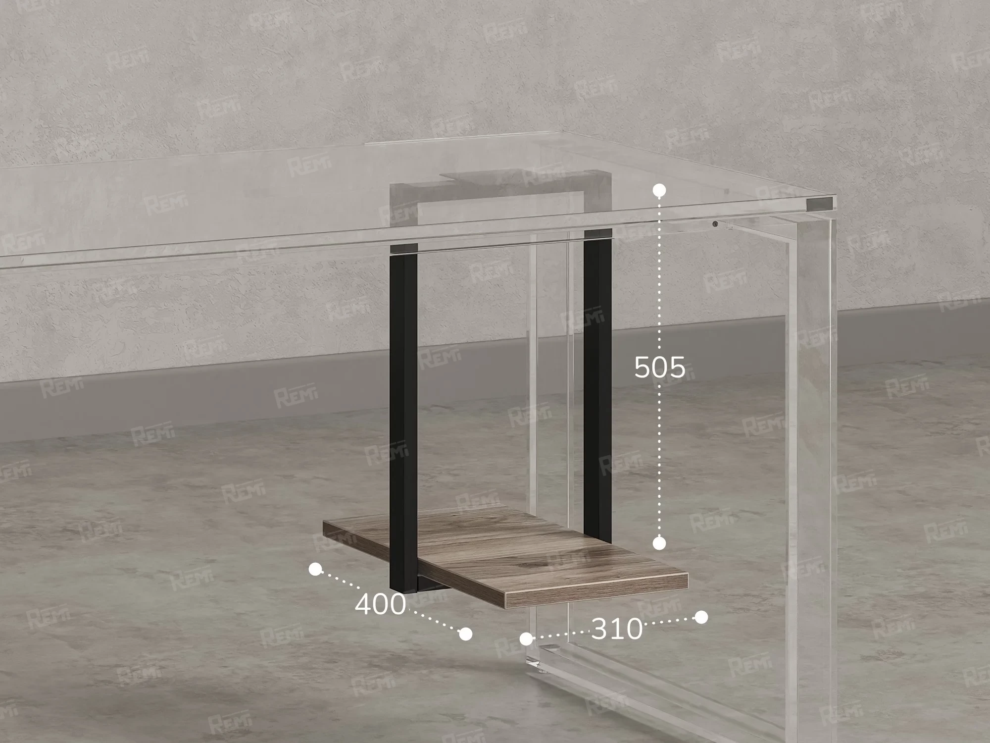 Подставка под системный блок 310x400x505 RM210-31x40 Дуб Маувелла/Черный
