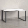 Стол угловой, О-опора, правый 1600x600/900x750, RM054-16x6-9 Белый/Серый