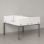 Бенч-система, 2 рабочих места, 5 ЛДСП экранов 1400x1200x750 RM165-4-14x12 Белый/Серый