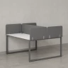 Бенч-система, 2 рабочих места, 5 тканевых экранов 1000x1400x750 RM169-3-10x14 Белый/Серый