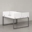 Бенч-система, 2 рабочих места, 5 ЛДСП экранов 1400x1200x750 RM169-4-14x12 Белый/Серый