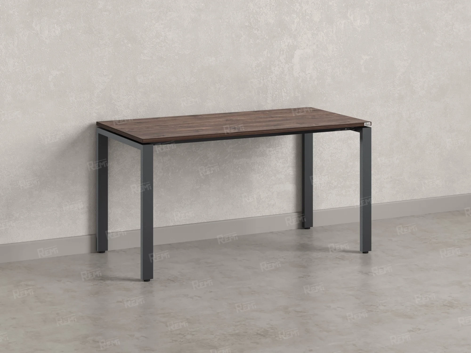 Стол прямой на П-образных опорах 1600x600x750 RM001-16x6 Дуб Апрельский шоколад/Серый