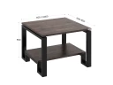 Журнальный стол с полкой 1100x800x550 RM181-11x8 Дуб Апрельский шоколад/Черный