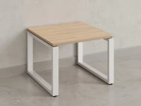 Журнальный стол с полкой 1200x700x550 RM182-12x7 Вяз Швейцарский светлый/Белый