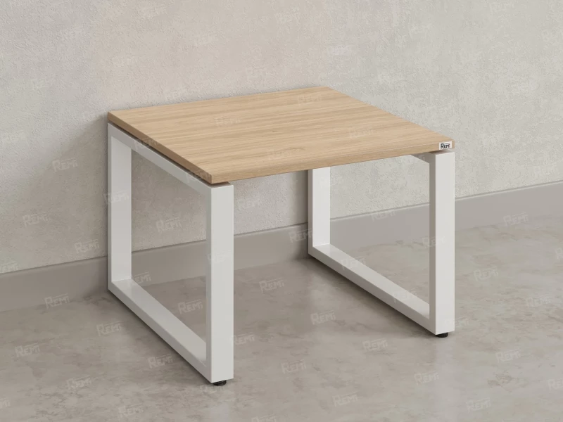 Журнальный стол с полкой 1200x700x550 RM182-12x7 Вяз Швейцарский светлый/Белый