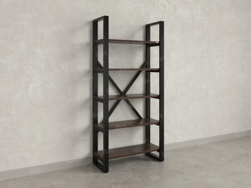 Стеллаж, 5 уровней 900x370x1920 RM130-90x37 Дуб Апрельский шоколад/Черный