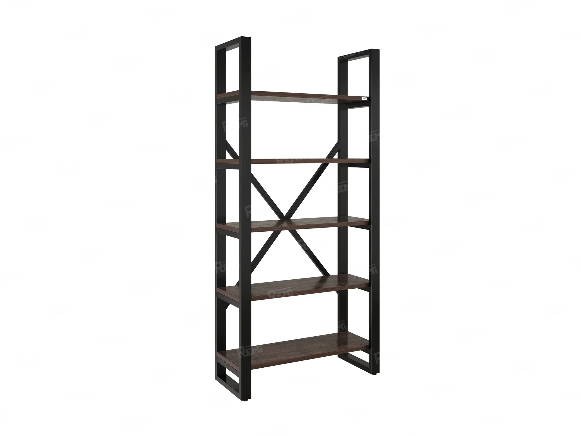 Стеллаж, 5 уровней 900x370x1920 RM130-90x37 Дуб Апрельский шоколад/Черный