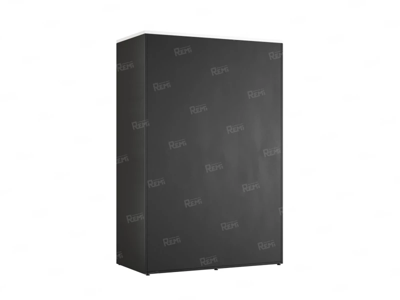 Шкаф-купе, регулируемые опоры, штанга, 1 полка 1200x600x1800 RM164-90x60 Белый/Черный