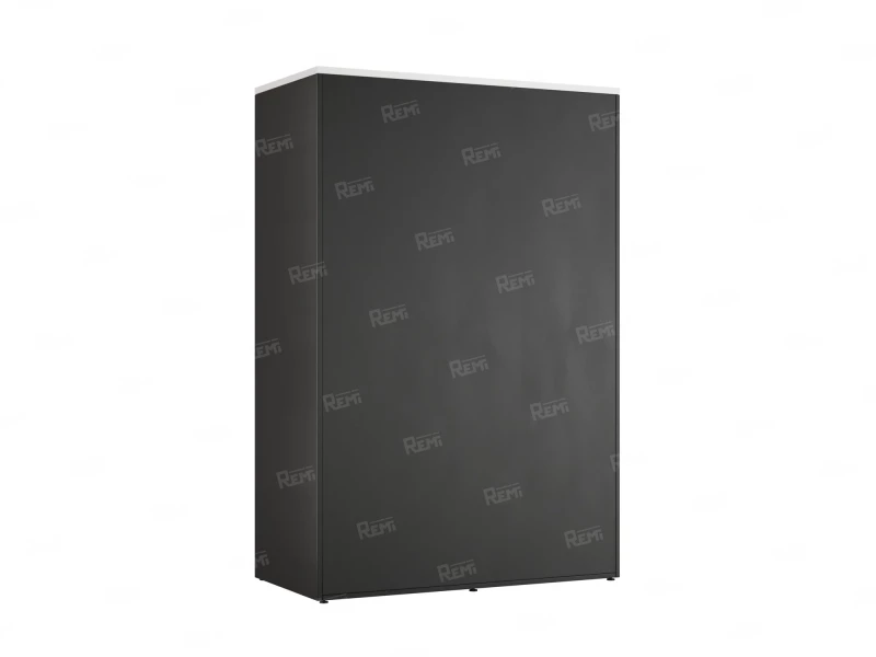 Шкаф-купе, регулируемые опоры, штанга, 1 полка 1200x600x1800 RM164-90x60 Белый/Черный