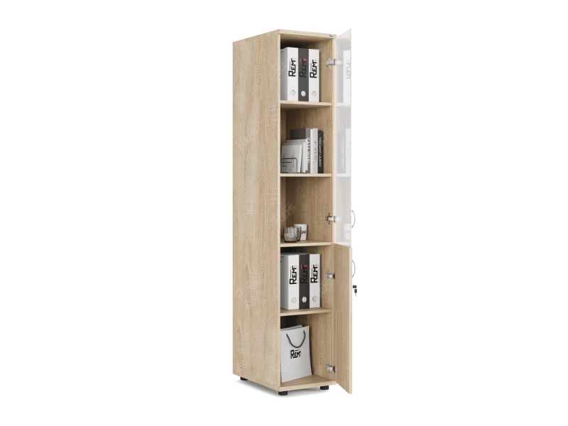 Шкаф комбинированный RLG032 350х550х1830 Дуб Сонома, Серия ЛАЙТ | LIGHT