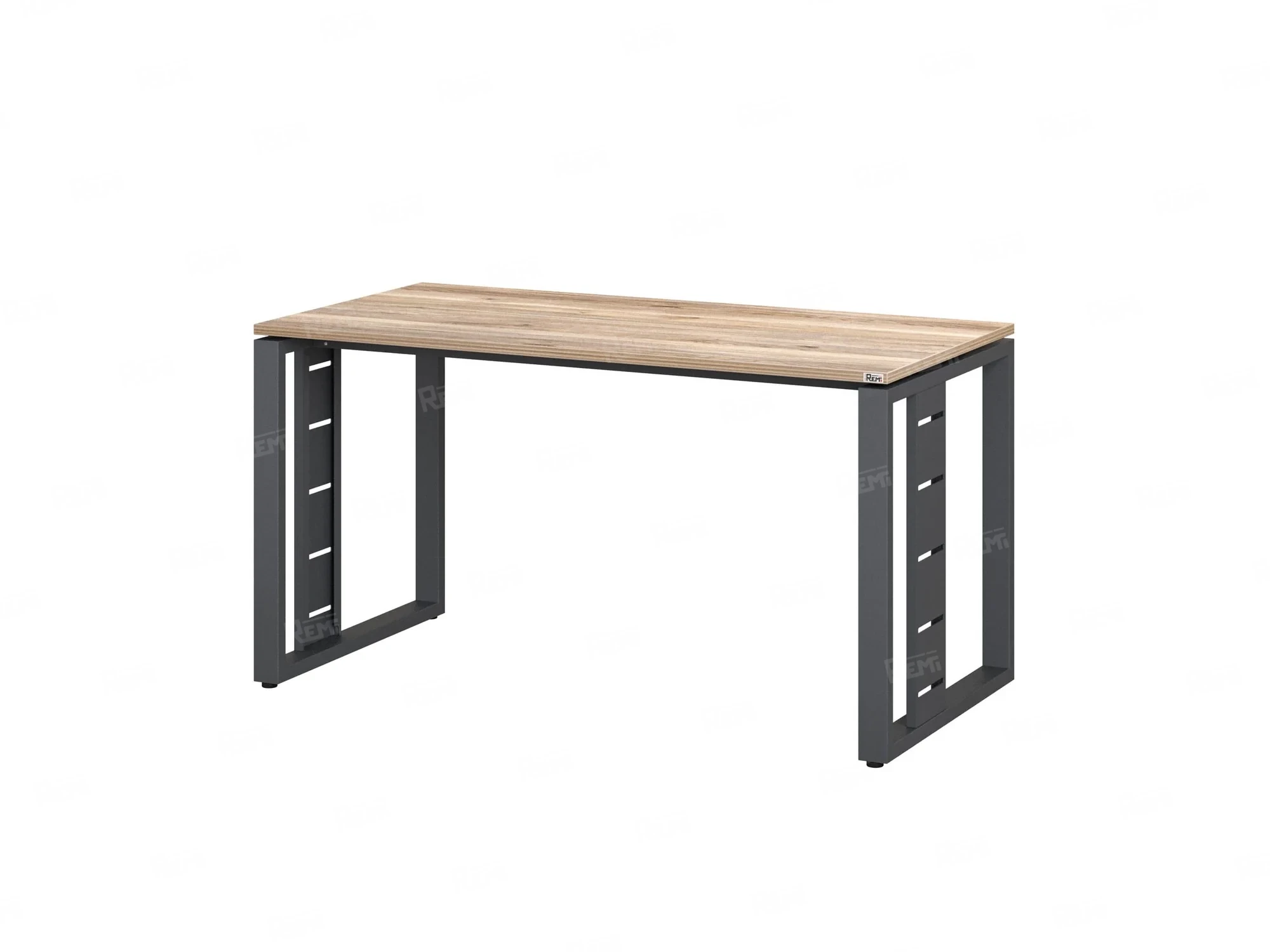 Стол прямой на О-образных опорах 1800x700x750 RM040-18x7 Дуб Маувелла/Серый