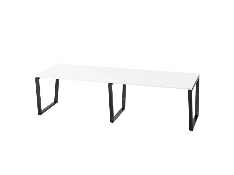 Cтол для переговоров, на V-обазном каркасе 2600x1200x750 RM082-260x120 Белый/Черный