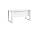 Стол прямой на О-образных опорах с металлическим экраном 1000x900x750 RM042-10x9 Белый/Белый