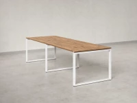 Cтол для переговоров, на О-обазном каркасе 2200x1000x750 RM081-220x100 Юстус/Белый