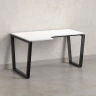 Стол угловой, U-опора, левый 1400x600/900x750, RM051-14x6-9 Белый/Черный