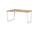 Стол угловой, U-опора, левый 1600x800/1000x750, RM051-16x8-10 Дуб Юстус/Белый