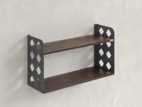 Полка настенная 900x200x500 RM192-90x20 Дуб Апрельский шоколад/Серый