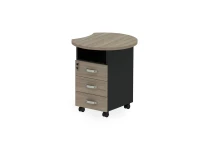 BRL RB087-64х70R Тумба приставная правая 640х700х740 Шорвуд/Черный