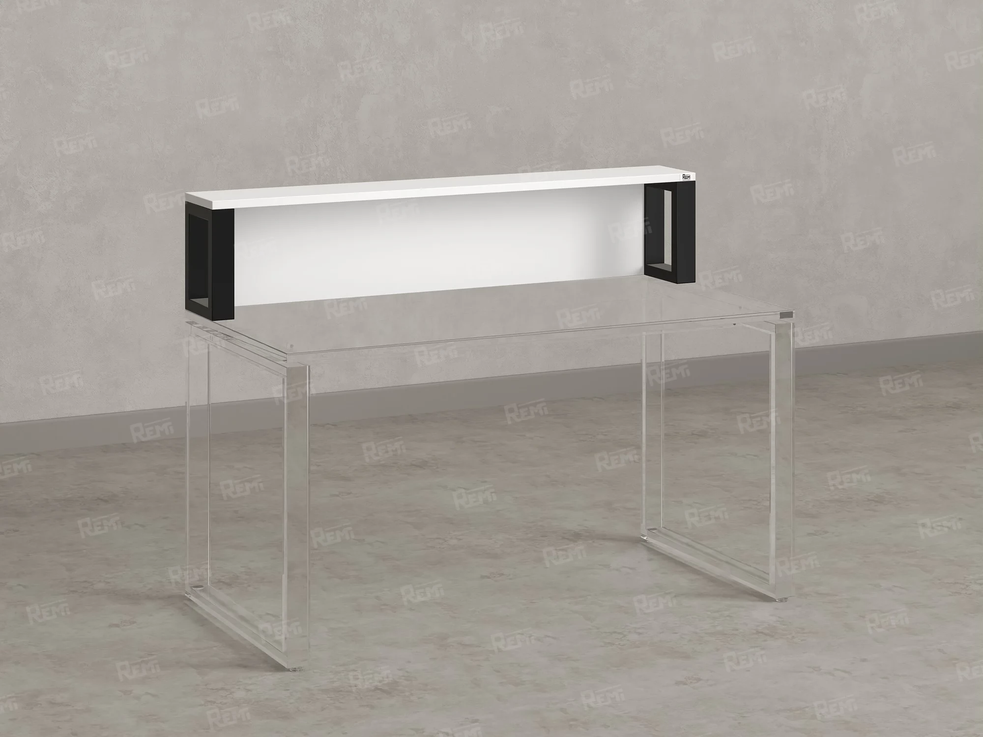 Надстройка для стола 1400x200x300 RM208-140x40 Белый/Черный