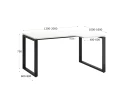 Стол угловой, О-опора, правый 1600x600/900x750, RM054-16x6-9 Белый/Черный