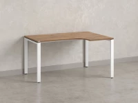 Стол угловой, П-опора, правый 1600x800/1000x750, RM052-16x8-10 Дуб Юстус/Белый