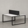 Бенч-система, 2 рабочих места, с одним тканевым экраном 1600x1600x750 RM169-1-16x16 Белый/Черный