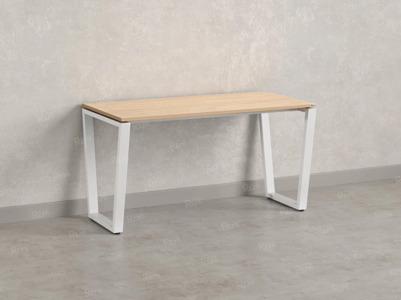 Стол прямой на U-образных опорах 800x700x750 RM003-8x7 Вяз Швейцарский светлый/Белый