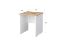 Стол квадратный 700x700x750 RTD023 Вотан/Белый. Серия Тандем / Tandem. Серия Тандем / Tandem