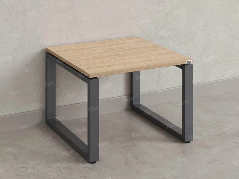 Журнальный стол с полкой 1200x700x550 RM182-12x7 Вяз Швейцарский светлый/Серый