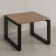 Журнальный стол с полкой 600x600x550 RM182-6x6 Дуб Юстус/Черный