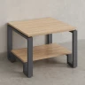 Журнальный стол с полкой 700x800x550 RM181-7x8 Вяз Швейцарский светлый/Серый