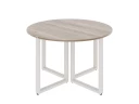 Круглый стол на О-образных опорах 1600x1600x750 RM187-16x16 Дуб Маувелла/Белый