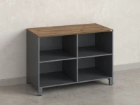 Стеллаж низкий, 4 ячейки 1200х600х850 RM145-12x6 Дуб Юстус/Серый