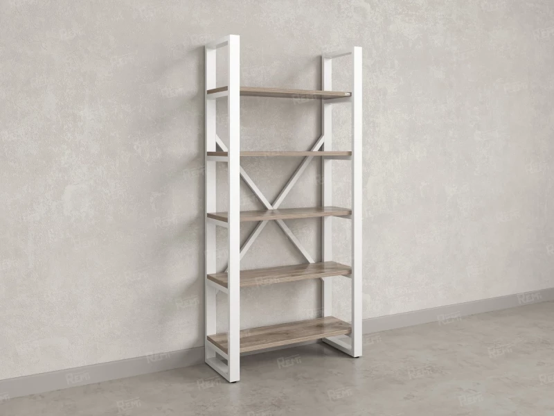 Стеллаж, 5 уровней 900x370x1920 RM130-90x37 Дуб Маувелла/Белый