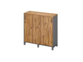 Шкаф-купе, 3 полки 1200x420x1200 RM128-120x42 Дуб Юстус/Серый