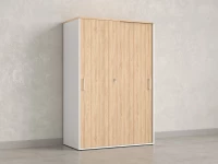 Шкаф-купе, регулируемые опоры, штанга, 1 полка 1200x600x1800 RM164-90x60 Вяз Швейцарский светлый/Белый